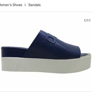 DKNY COVO Platform Slid Nappa Azure (8.5)